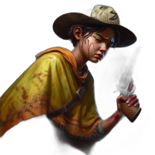 hat, staff, face, concept art transparent PNG cut-out
