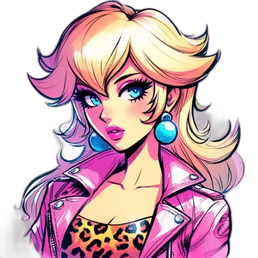 jacket, vaporwave, cartoon, pixel art transparent PNG cut-out