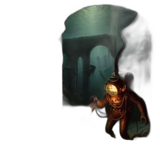 mask, creature, robot, staff transparent PNG cut-out
