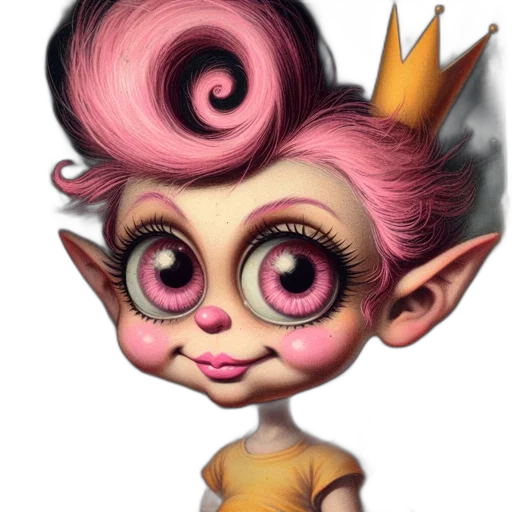 staff, creature, crown, fantasy art transparent PNG cut-out