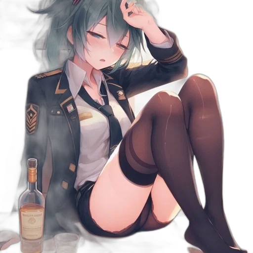 jacket, bottle, weapon, dress transparent PNG cut-out