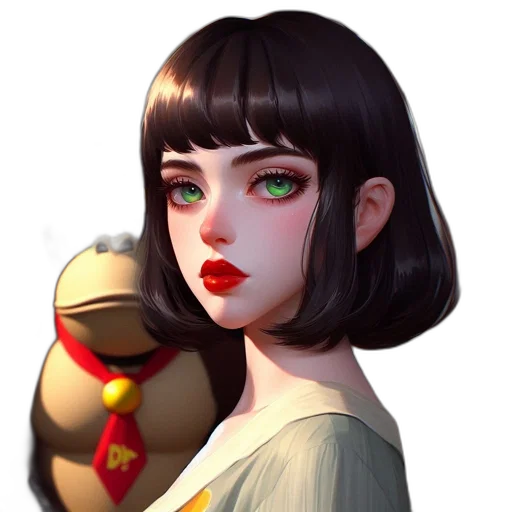 face, staff, weapon, fantasy art transparent PNG cut-out