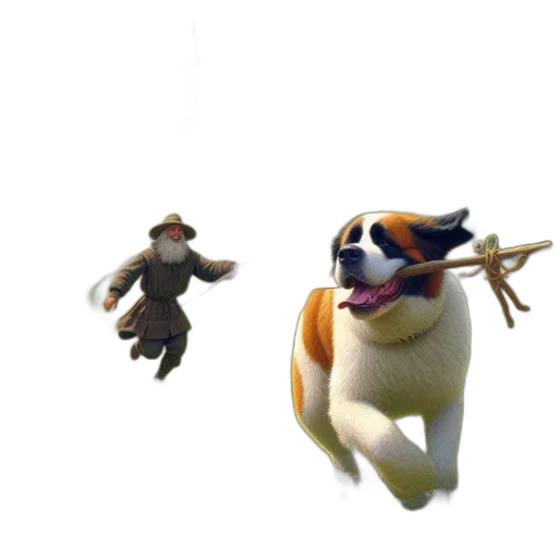 animal, creature, staff, hat transparent PNG cut-out