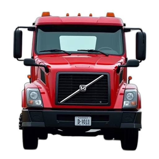 red, truck, black, grille transparent PNG cut-out