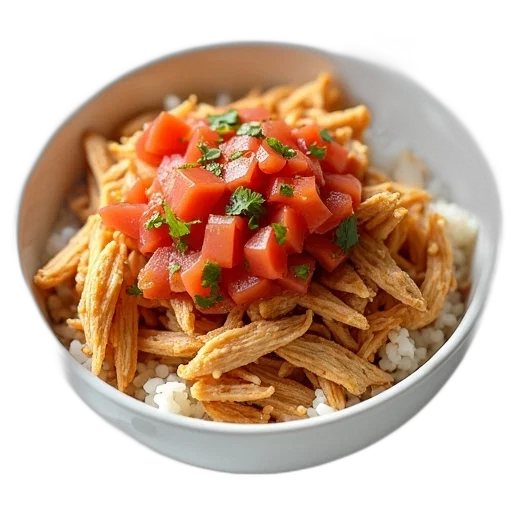 food, shredded, salsa, chicken transparent PNG cut-out