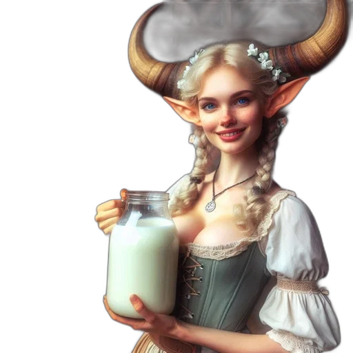dress, food, face, fantasy art transparent PNG cut-out
