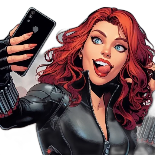 comic book art, concept art, animated, female transparent PNG cut-out