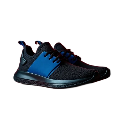 shoes, blue, pair, black transparent PNG cut-out