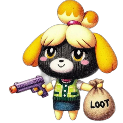 weapon, staff, animal, pixel art transparent PNG cut-out