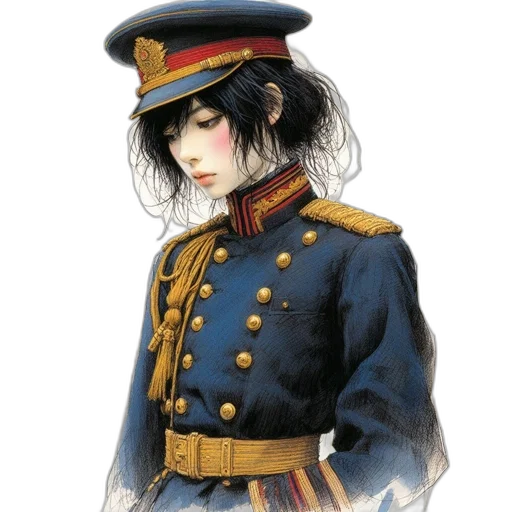 staff, hat, jacket, face transparent PNG cut-out