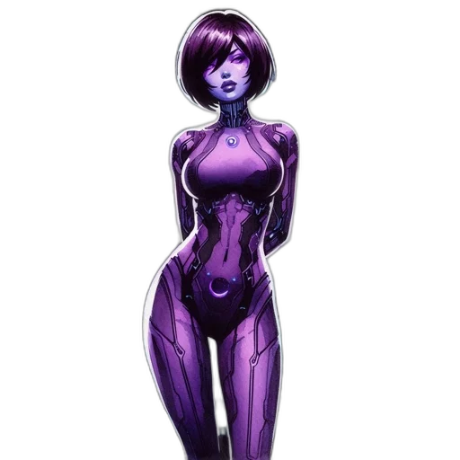 robot, dress, concept art, comic book art transparent PNG cut-out