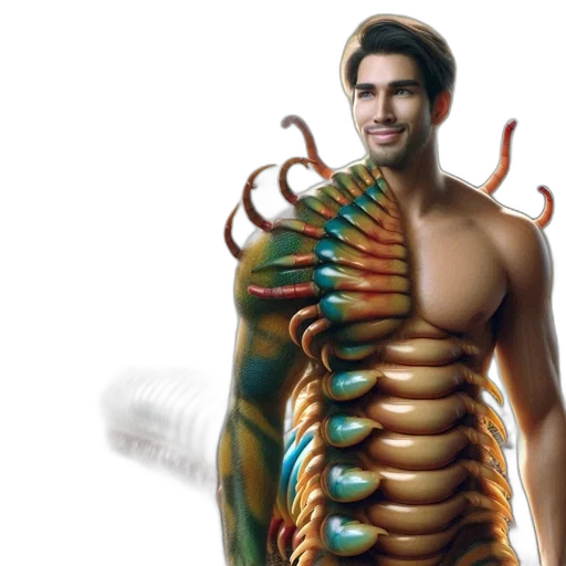 creature, animal, concept art, 3d render transparent PNG cut-out