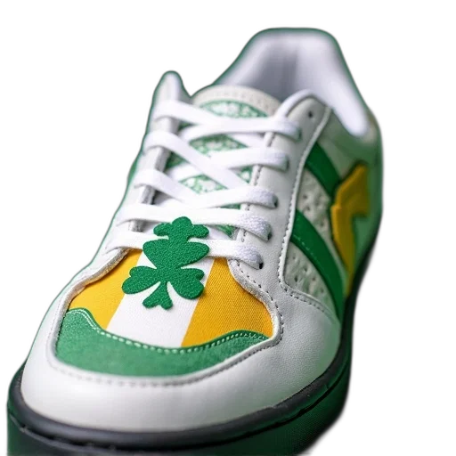 shoes, photorealistic, green, close-up transparent PNG cut-out