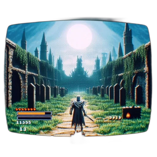 concept art, fantasy art, pixel art, 3d render transparent PNG cut-out
