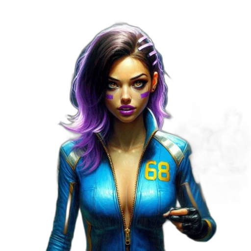 jacket, comic book art, cyberpunk, concept art transparent PNG cut-out
