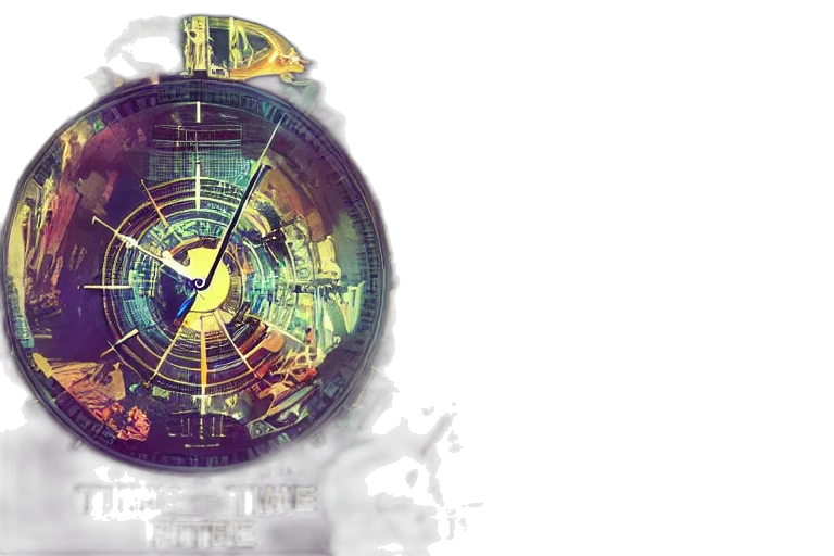 concept art, photorealistic, cyberpunk, time transparent PNG cut-out
