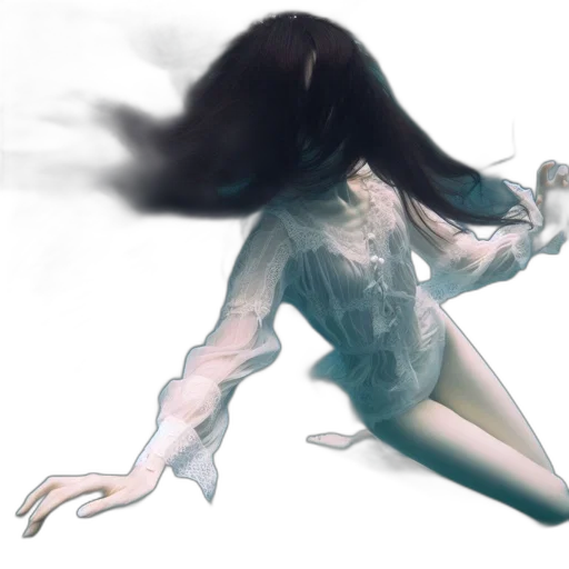 dress, hair, mask, creature transparent PNG cut-out