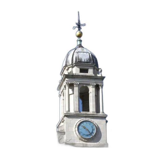 building, crown, staff, 3d render transparent PNG cut-out