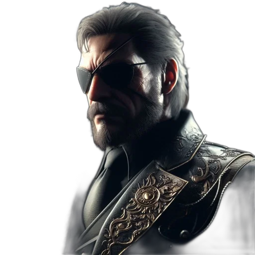 staff, face, jacket, sword transparent PNG cut-out