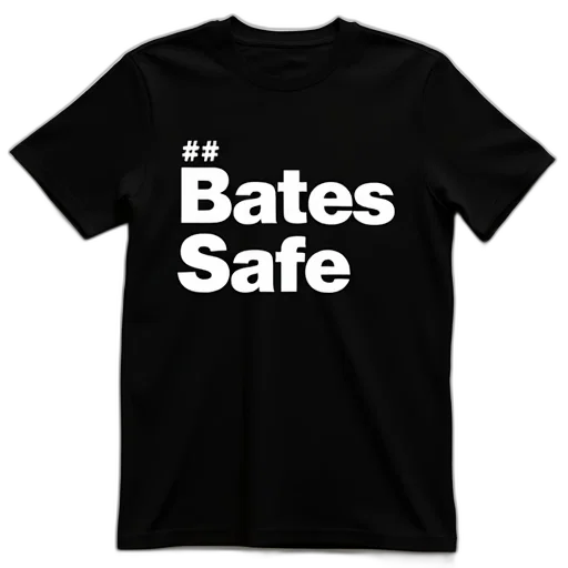 black, t-shirt, phrase, bates transparent PNG cut-out