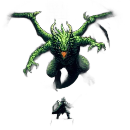 creature, dragon, staff, animal transparent PNG cut-out
