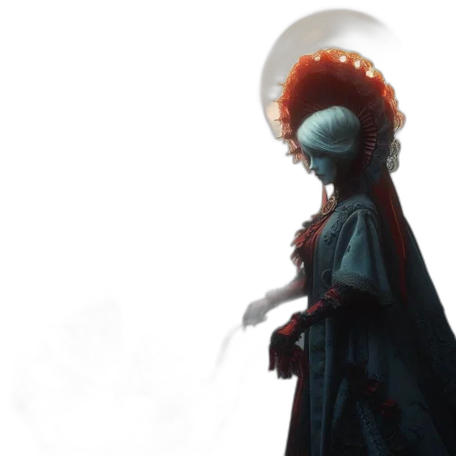 dress, crown, mask, hair transparent PNG cut-out