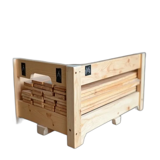 furniture, 3d render, wooden, crate transparent PNG cut-out