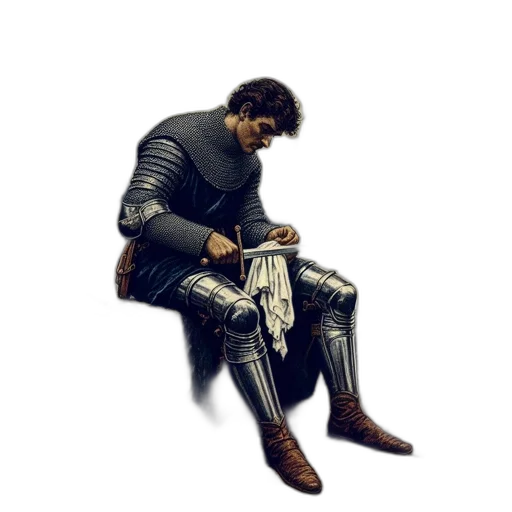 sword, jacket, concept art, comic book art transparent PNG cut-out