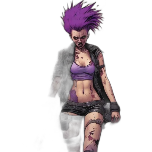 concept art, cyberpunk, comic book art, fantasy art transparent PNG cut-out