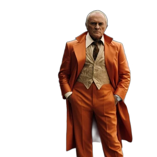 jacket, concept art, man, orange transparent PNG cut-out