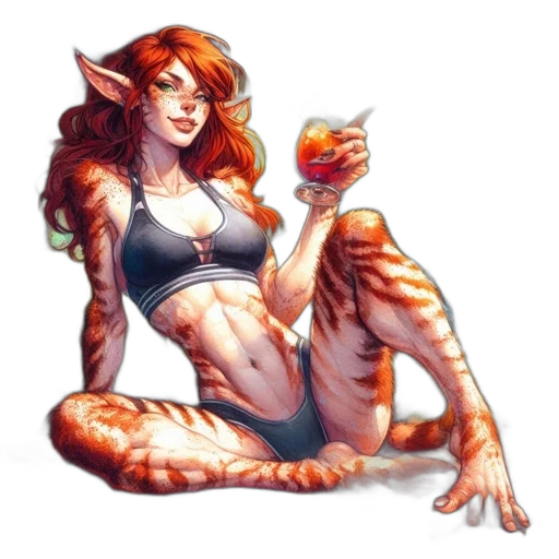 fantasy art, pixel art, concept art, comic book art transparent PNG cut-out