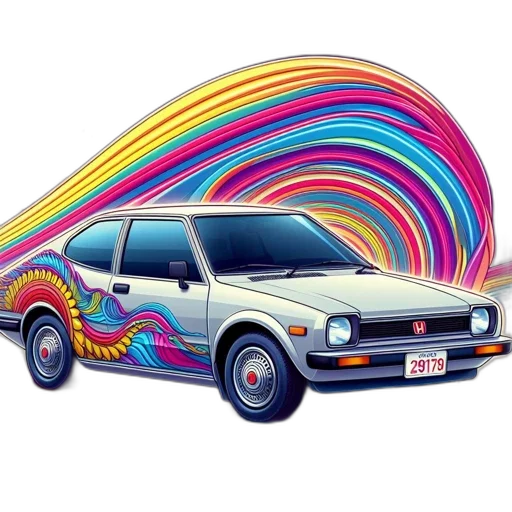 car, concept art, photorealistic, vaporwave transparent PNG cut-out