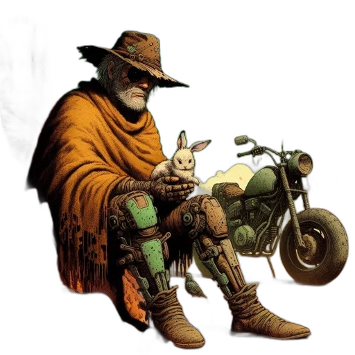 jacket, weapon, comic book art, concept art transparent PNG cut-out
