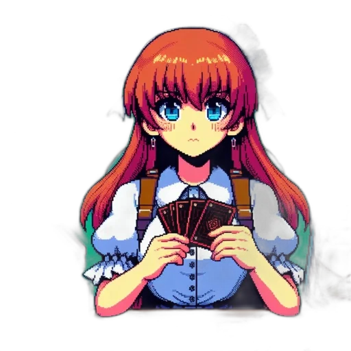 dress, staff, jacket, pixel art transparent PNG cut-out