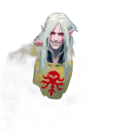 dragon, mask, staff, creature transparent PNG cut-out