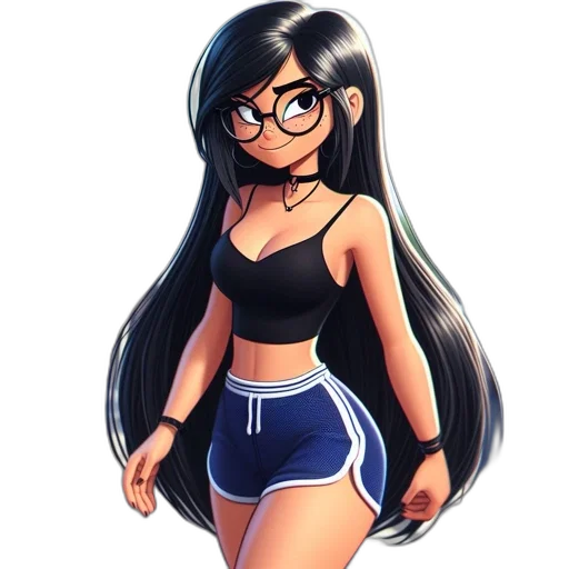 dress, staff, anime, cartoon transparent PNG cut-out