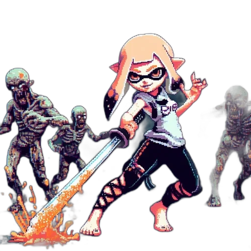 concept art, comic book art, pixel art, cartoon transparent PNG cut-out