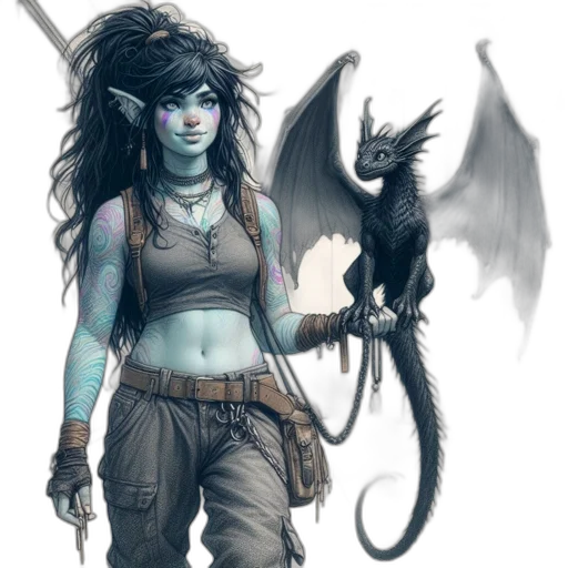 dragon, fantasy art, concept art, comic book art transparent PNG cut-out