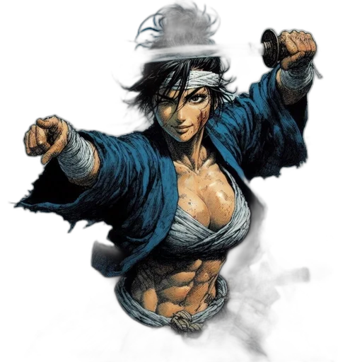 comic book art, concept art, fantasy art, anime transparent PNG cut-out