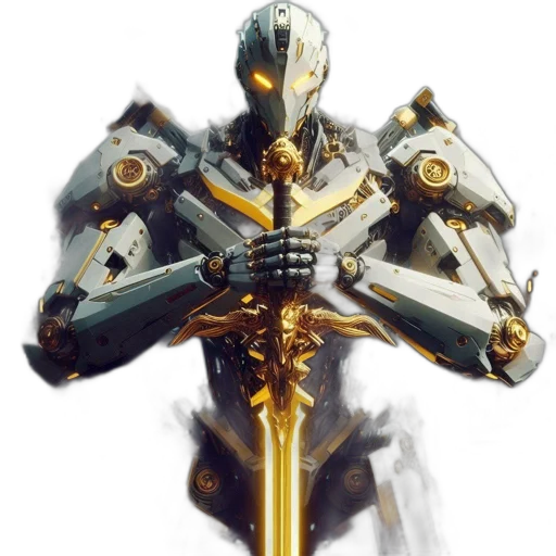 sword, weapon, robot, staff transparent PNG cut-out