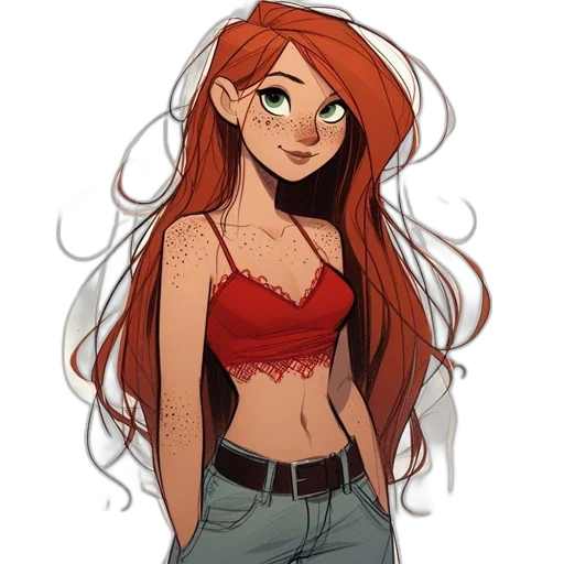 dress, hair, cartoon, concept art transparent PNG cut-out