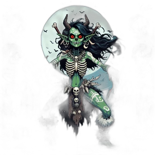 creature, mask, staff, dragon transparent PNG cut-out
