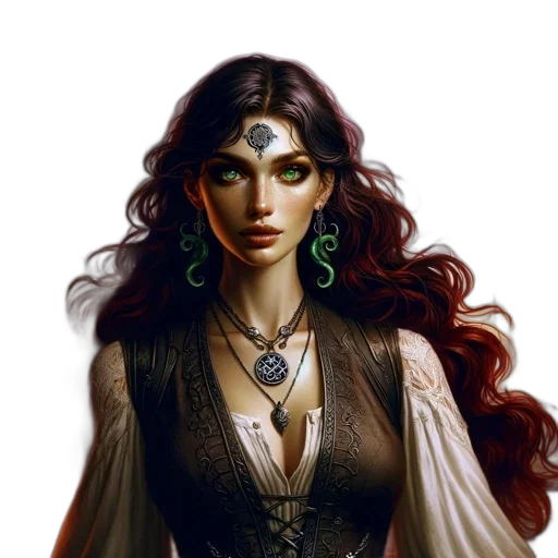 jewelry, face, fantasy art, concept art transparent PNG cut-out
