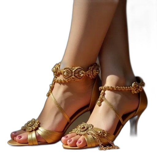 shoes, jewelry, crown, photorealistic transparent PNG cut-out