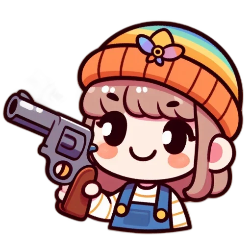 weapon, staff, hat, robot transparent PNG cut-out