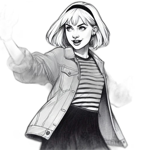 jacket, face, comic book art, concept art transparent PNG cut-out