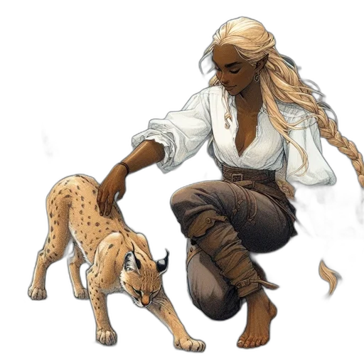 concept art, fantasy art, comic book art, watercolor transparent PNG cut-out