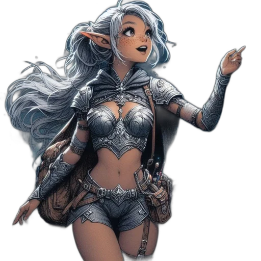 fantasy art, concept art, comic book art, pixel art transparent PNG cut-out