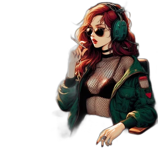 jacket, cyberpunk, pixel art, concept art transparent PNG cut-out
