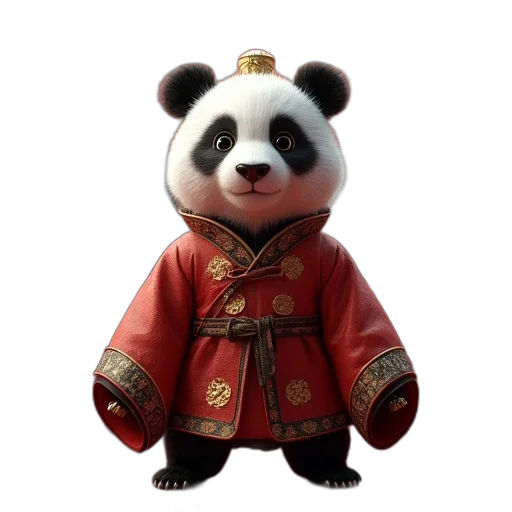 staff, animal, jacket, 3d render transparent PNG cut-out